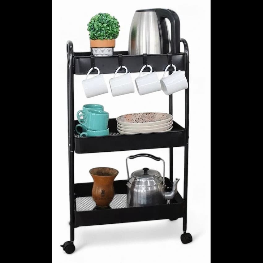 Everfurn Perth Rolling Cart - White