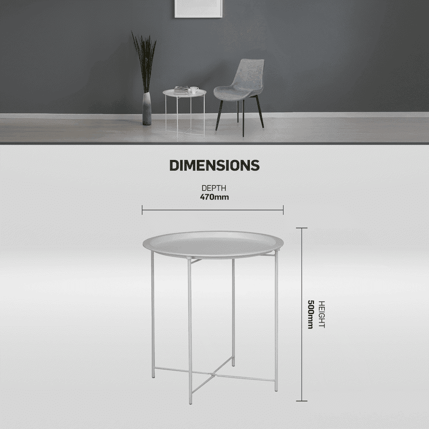 Everfurn Nala Side Table - White 3