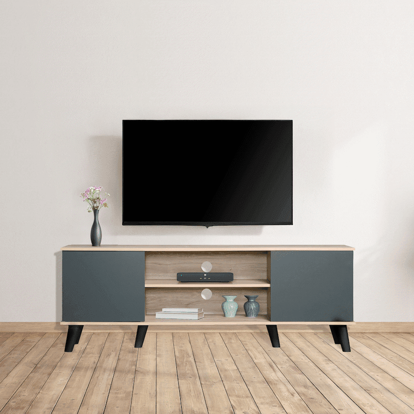 Everfurn Laurel TV Stand 1600w, Two Cupboards 3