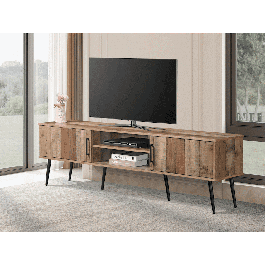 Everfurn Vernice TV Stand - 1800w with Two Cupboards 2