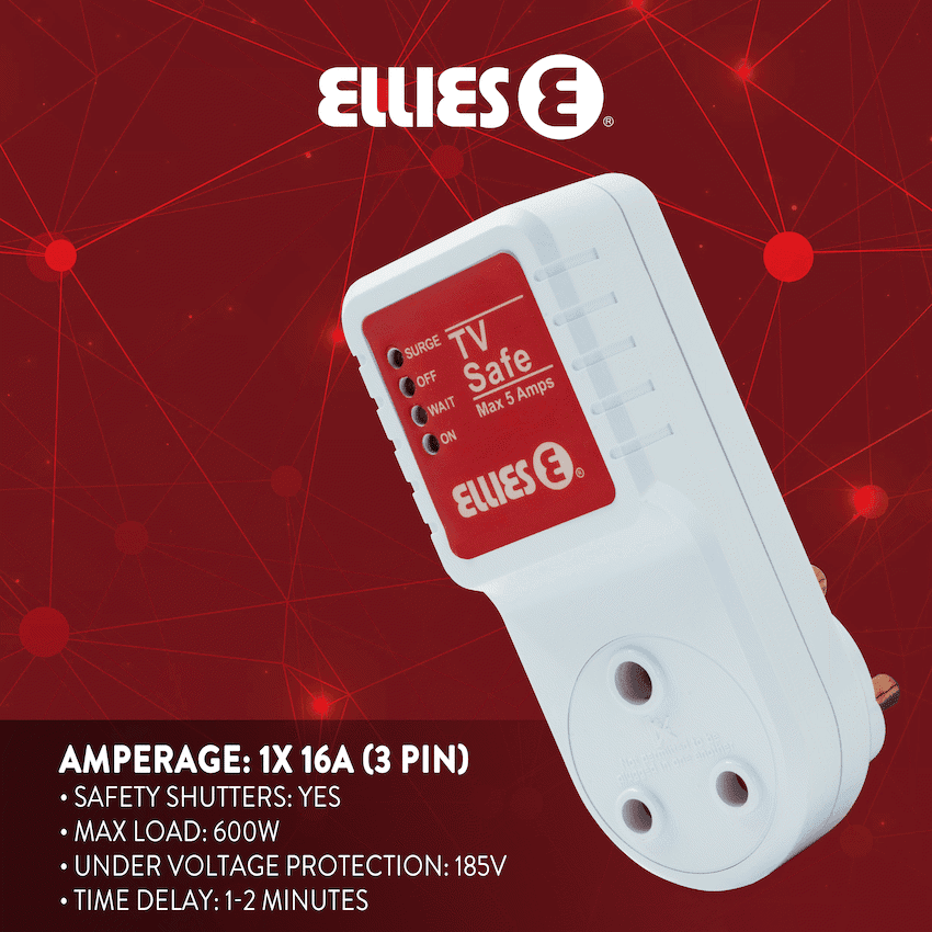 Ellies High Surge TV Safe Adaptor 2