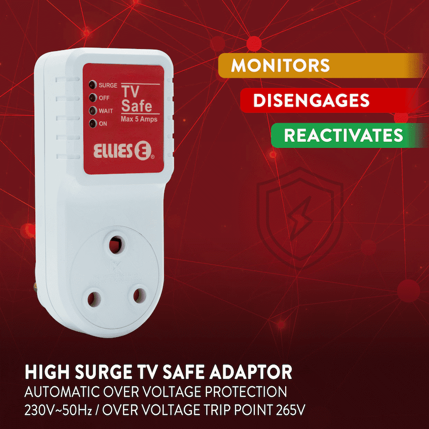 Ellies High Surge TV Safe Adaptor 3