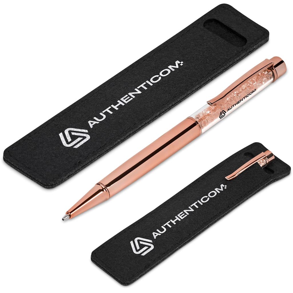 Hailey Ball Pen In Felt Pouch 1