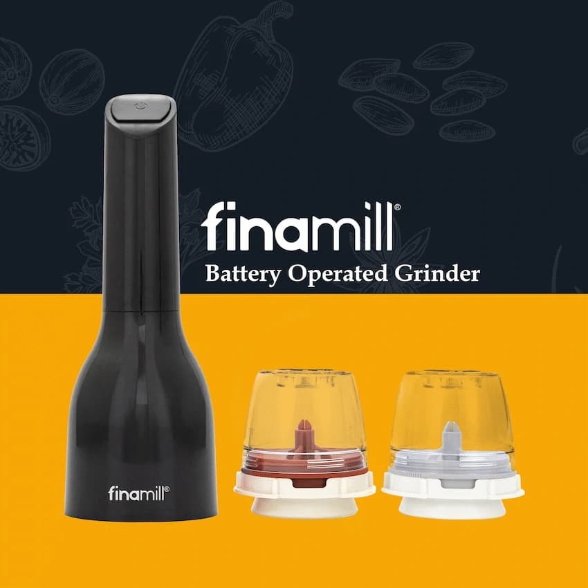 Finamill Battery-Operated Grinder - Midnight Black 5