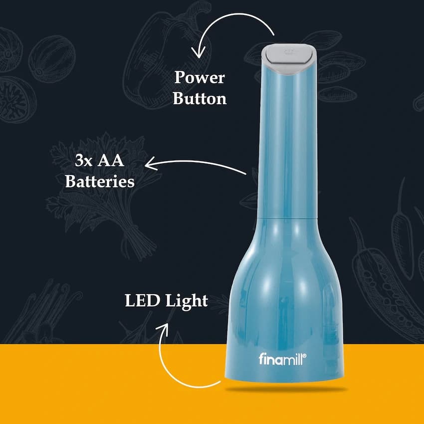 Finamill Battery Operated Grinder - Ocean Blue 4