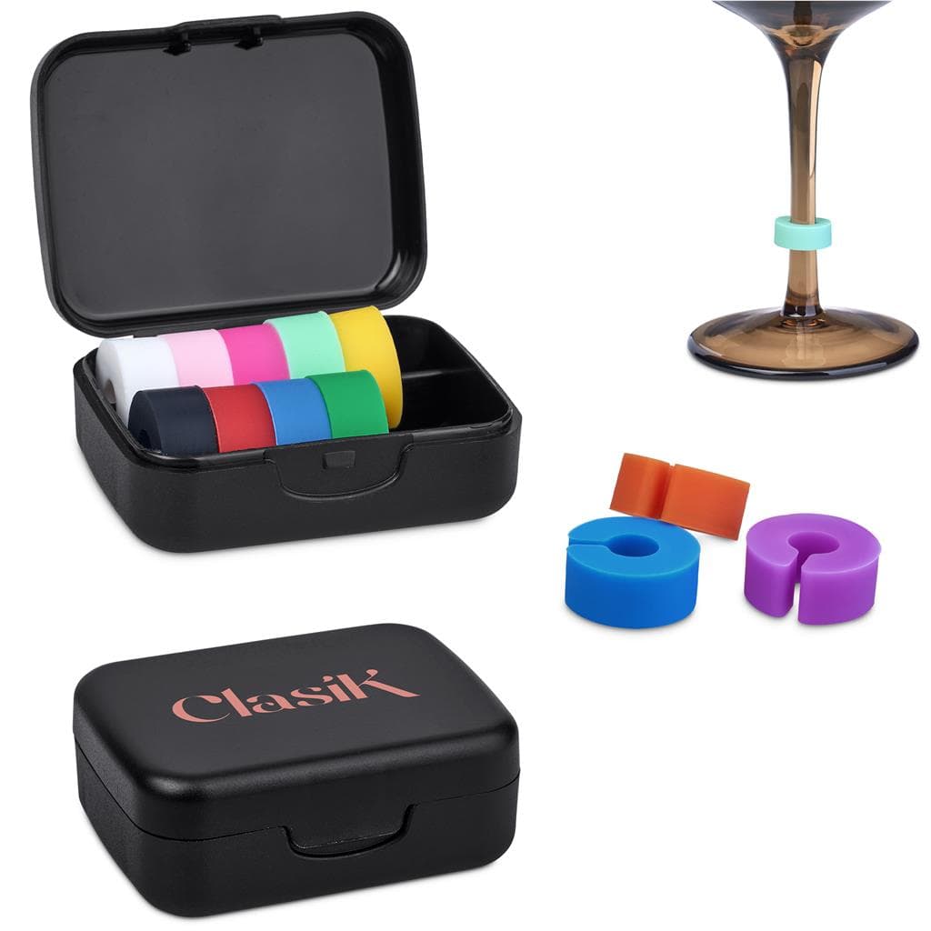 Altitude Clink Wine Glass Marker Rings Set 7