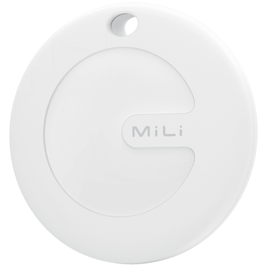 MiTag Apple-Compatible Tag with Leather Keychain Accessory - 1 Pack