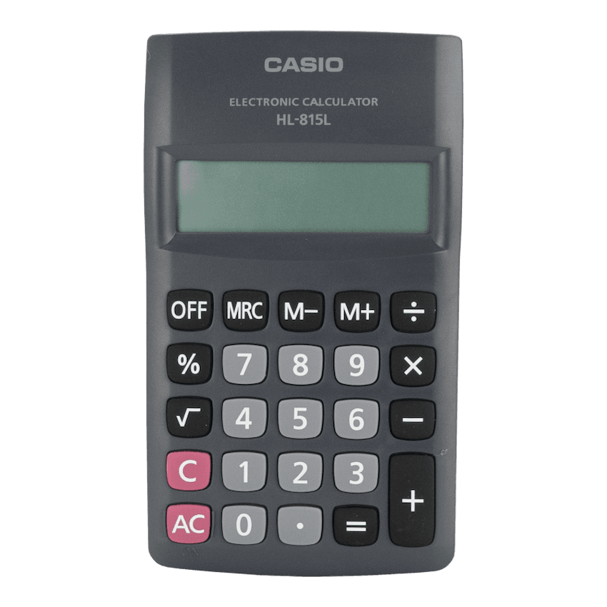 Casio HL 815 Pocket Calculator - Black