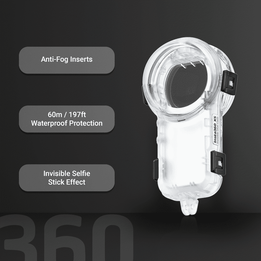 Insta360 X5 Invisible Dive Case Clear 3