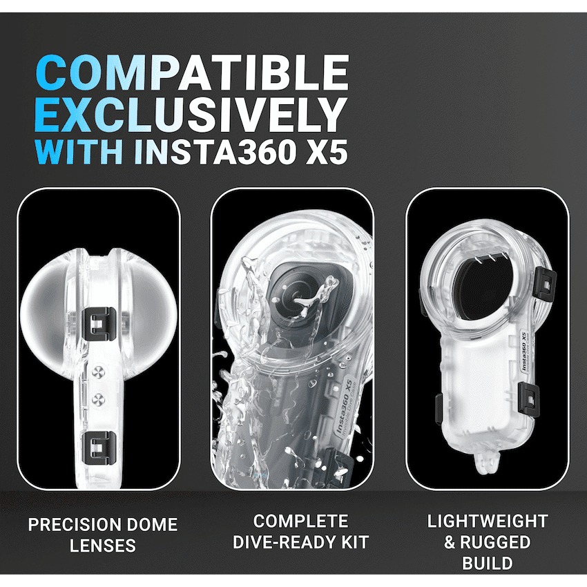 Insta360 X5 Invisible Dive Case Clear 4