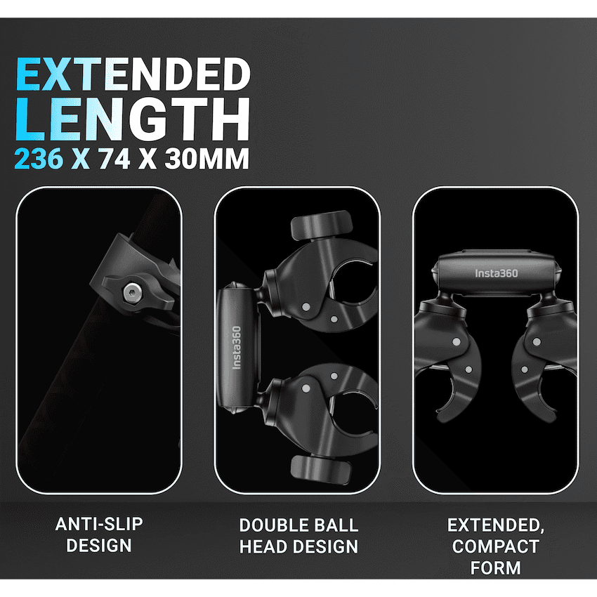 Insta360 Motorcycle Selfie Stick Support Clamp 4