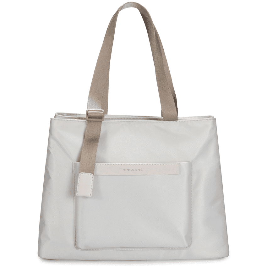 Kingsons Echo Ladies 15.6" Laptop Tote Bag Beige