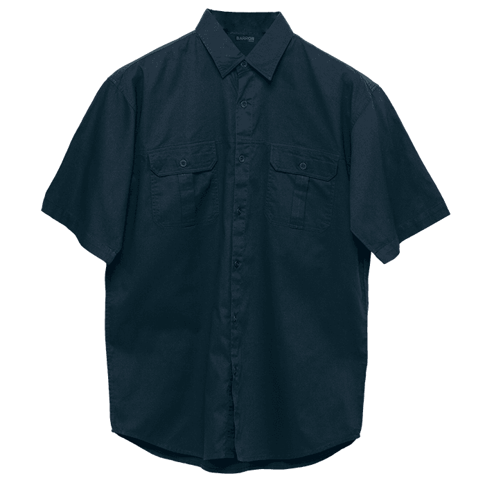 Plain Bush Shirt Mens 4