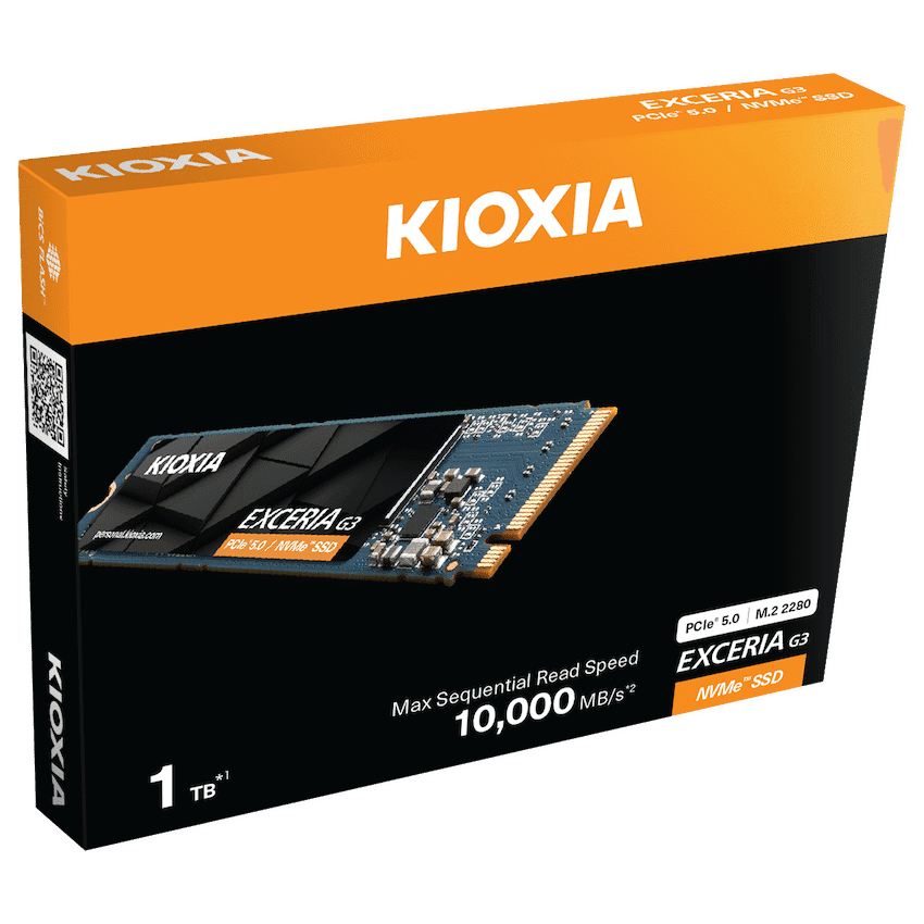 KIOXIA EXCERIA G3 NVMe Series/PCIE 5/M.2 2280 1000GB (10,000/8,900) / 1.3M