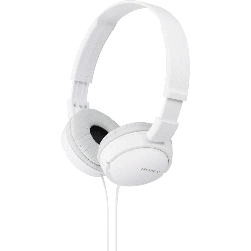 Sony MDR-ZX110 Foldable On-Ear Headphones - White