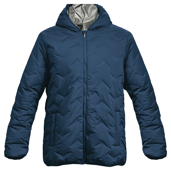 Mock-Quilt Hooded Puffer Mens
