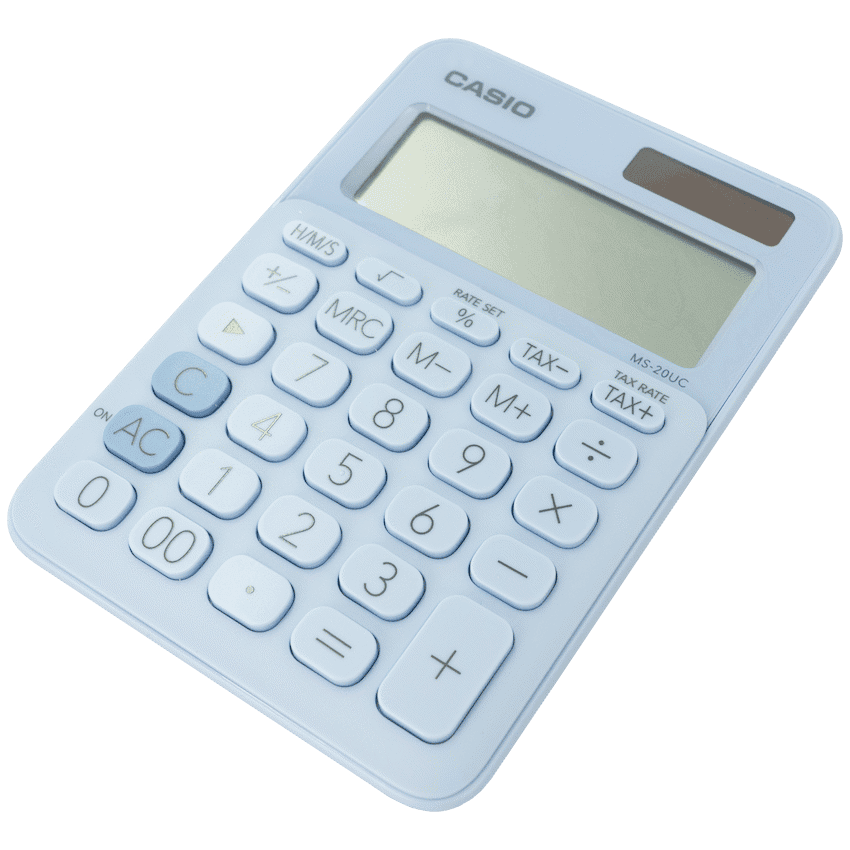 Casio MS-20UC - Desktop Calculator 12-Digit - Light Blue 2