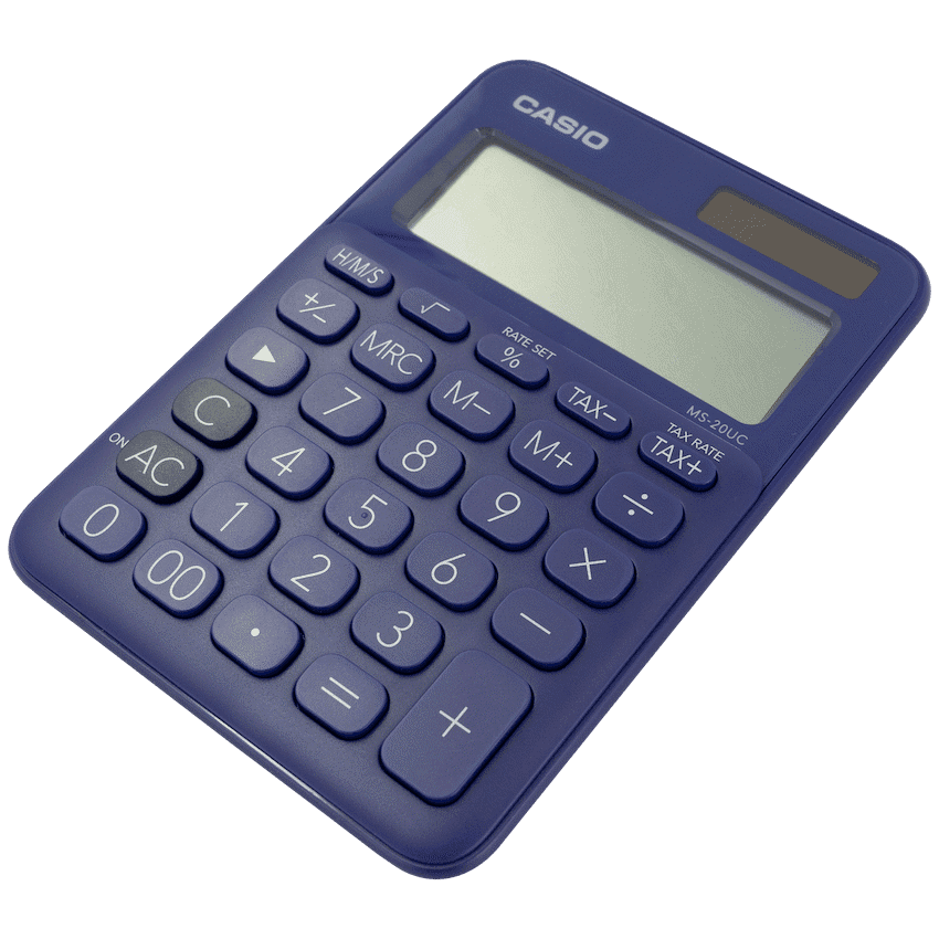 Casio MS-20UC - Desktop Calculator 12-Digit - Purple 2
