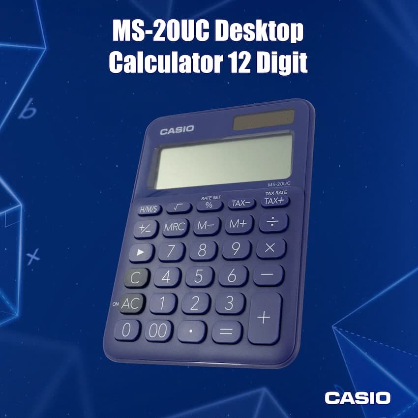 Casio MS-20UC - Desktop Calculator 12-Digit - Purple 3