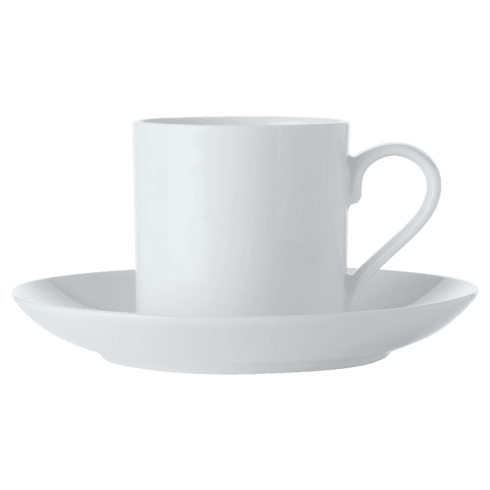 White Basics Straight Demi Cup and Saucer 100ml