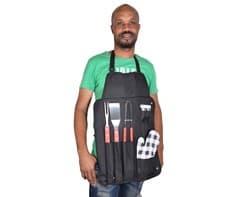 Wooden Braai Set Apron 3