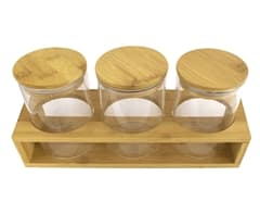 3-Piece Storage Jars & Stand 2