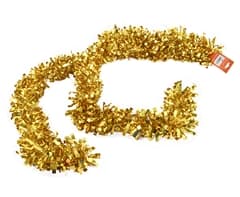 Metallic Gold Tinsel Garland 3