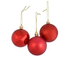 Red Christmas Baubles Set 3