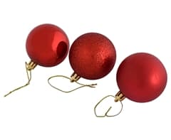 Red Christmas Baubles Set 4