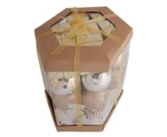 Gold Christmas Baubles & Gift Box Set 2