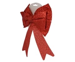 Red Christmas Glitter Bow 2