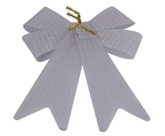 Christmas Silver Glitter Bow Set 3