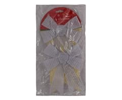 Christmas Silver Glitter Bow Set 5