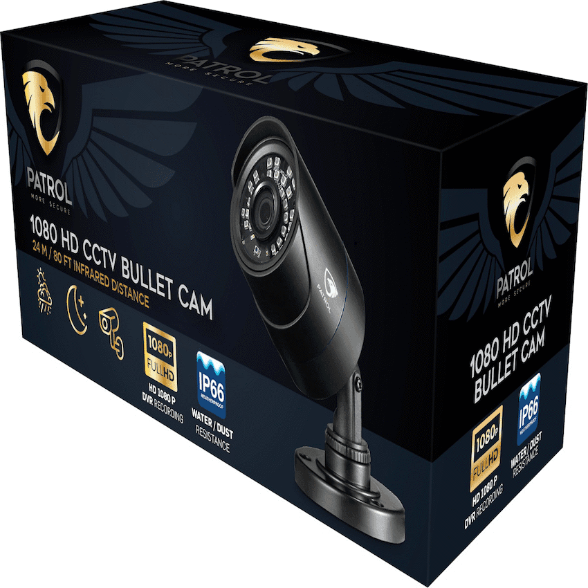 Patrol 1080P Bullet Camera - Black 2