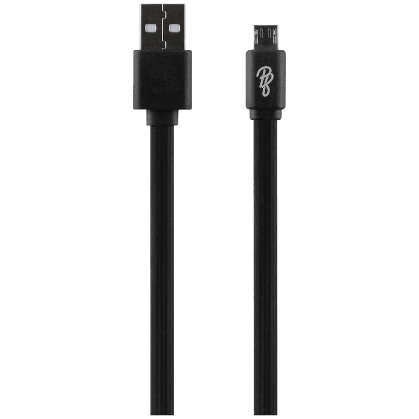 Pro Bass Energize Series Packaged Micro USB Cable - Black - 1.2m