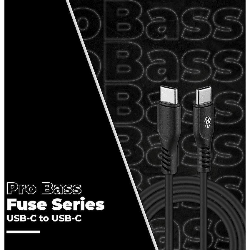 Pro Bass Fuse Series 1m Type-C to Type-C Cable - Black 3