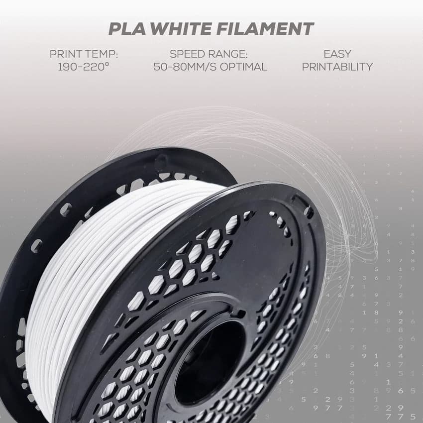 PLA White Filament 1kg, 1.75mm 2