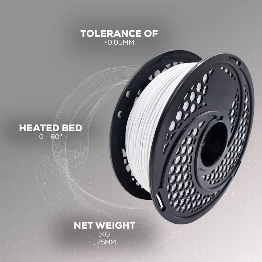 PLA White Filament 1kg, 1.75mm 3