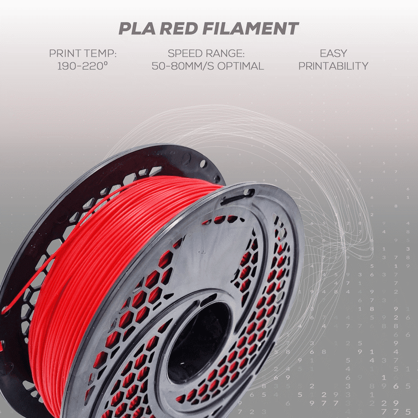 PLA Red Filament 1kg, 1.75mm 2