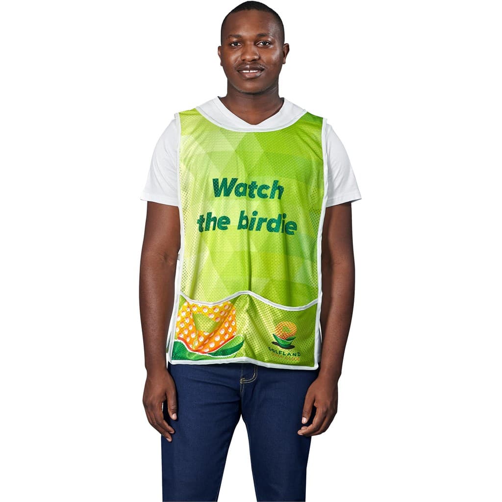 Pre-Printed Sample Hoppla Jackal Polyester Caddy Bib with PVC Name Sleeve 9