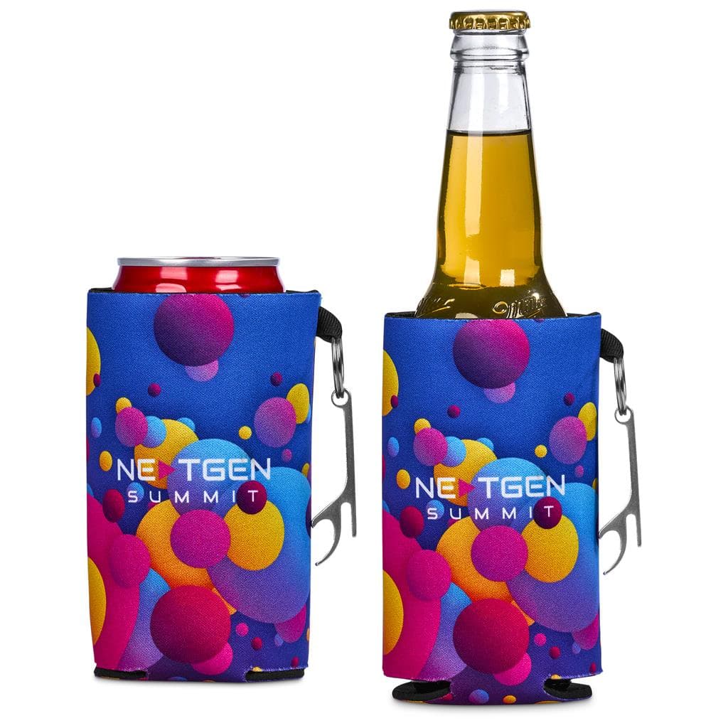 Pre-Printed Sample Hoppla Freezo Neoprene Stubby Cooler With Bottle Opener 7