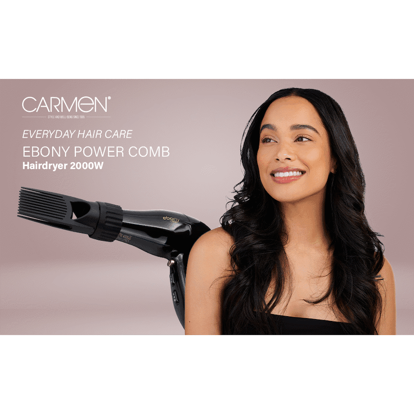 Carmen Power Comb Hairdryer 2000w - Ebony 3