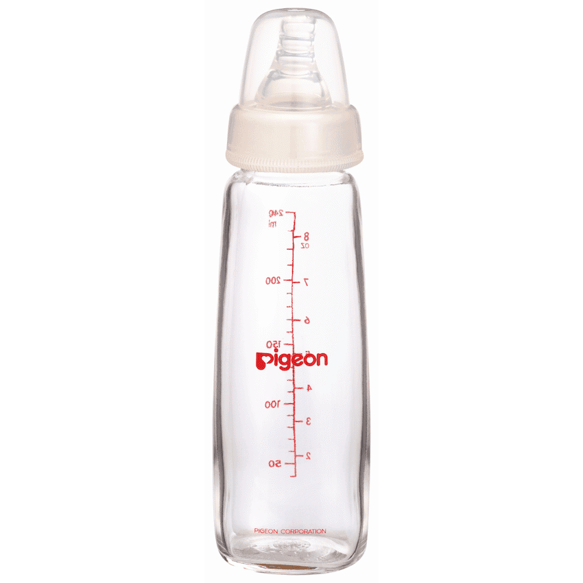 Pigeon Flexible Glass Bottle with Peristaltic Nipple 240ml