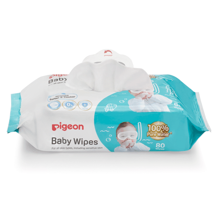 Pigeon - Baby Wipes 80s 100% Water Refill Pack