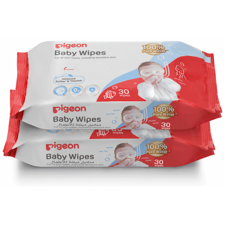 Pigeon - 100% Water Baby Wipes (30's) 2