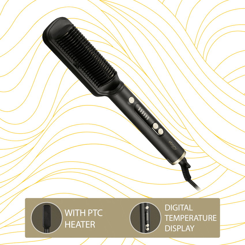 Carmen Ebony Hair Straightening Brush 3