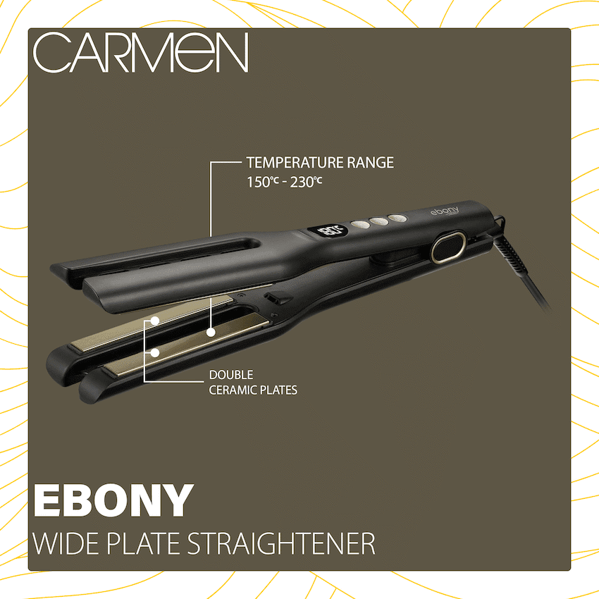 Carmen Ebony Wide Plate Straightener 2