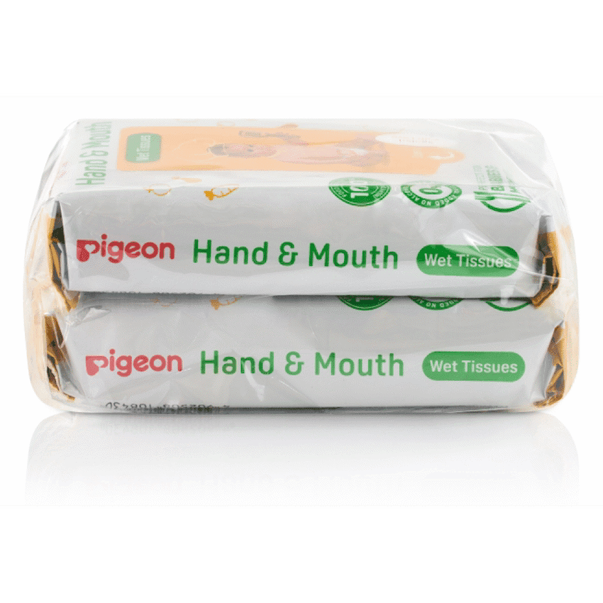 Pigeon - Hand Mouth Wipes 20's 2-in-1