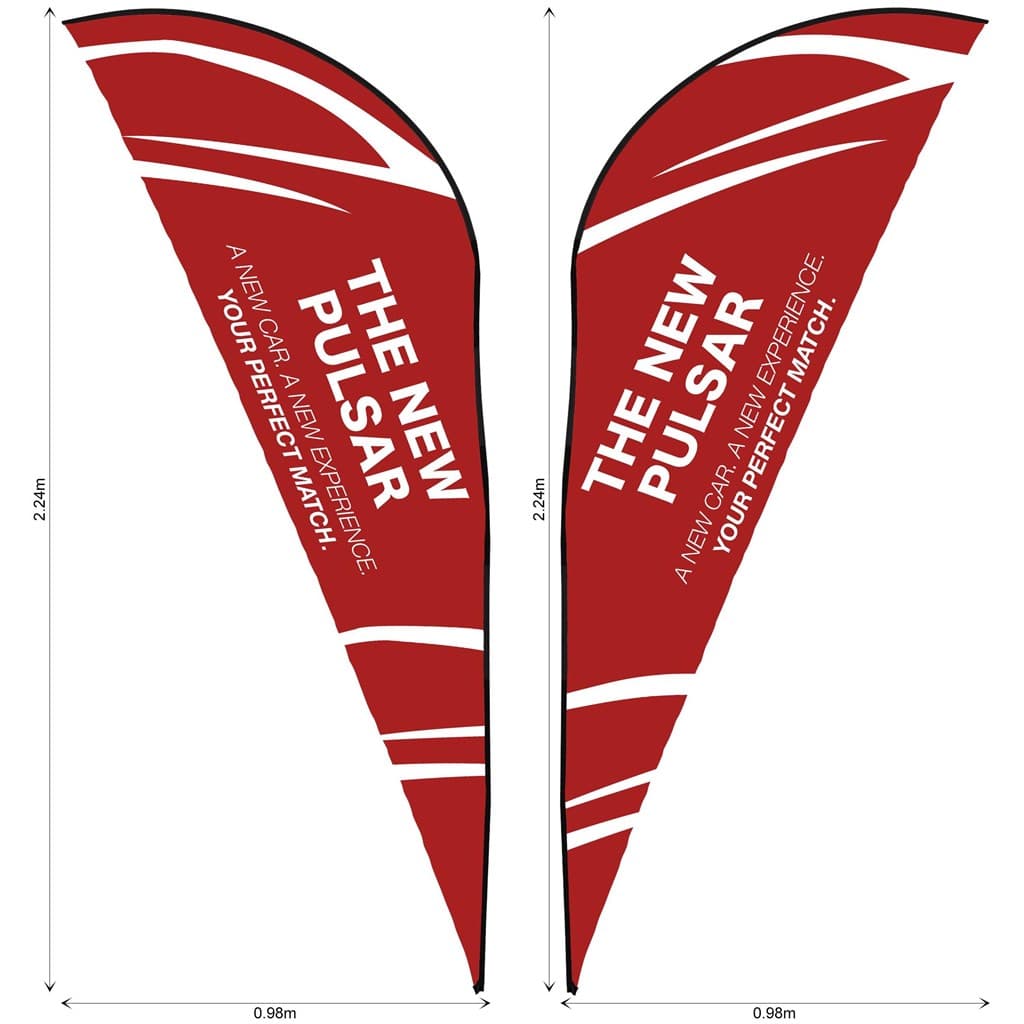 Legend 2m Sublimated Sharkfin Double-Sided Flying Banner Skin (Excludes Hardware) 1