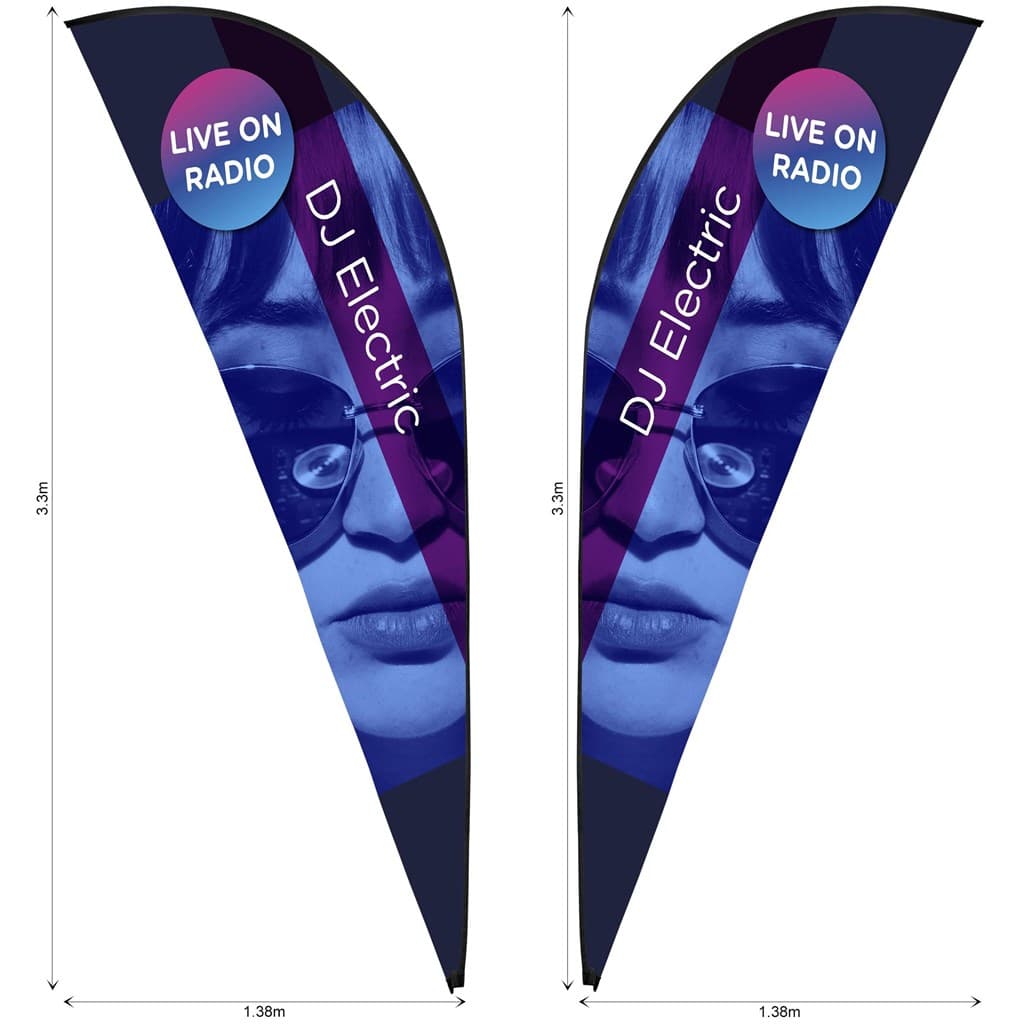 Legend 3m Sublimated Sharkfin Double-Sided Flying Banner Skin (Excludes Hardware) 1